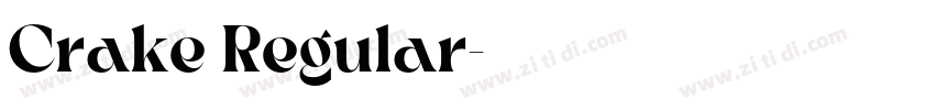 Crake Regular字体转换